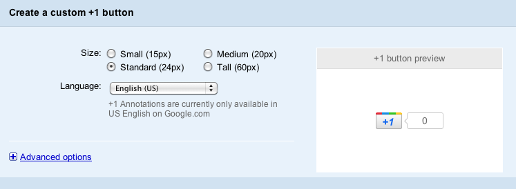 google +1 button